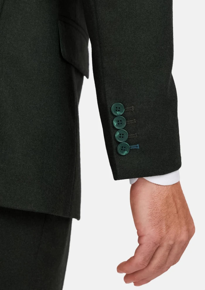 Forest Green Flannel Ellis Suit - SARTORO
