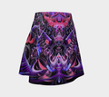 Fractal Entanglement High Waist Flare Skirt