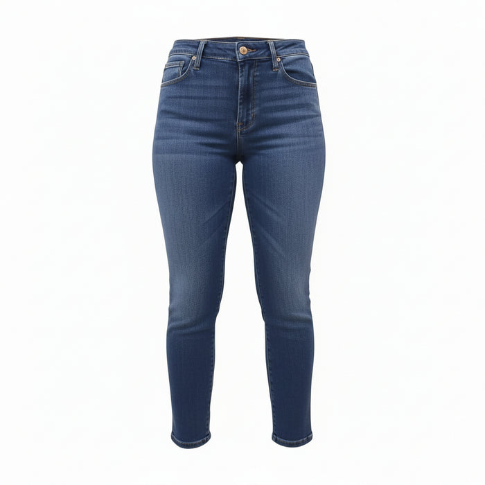 FRAME ‘LE HIGH STRAIGHT’ MEDIUM BLUE STRAIGHT LEG JEANS - SIZE 24