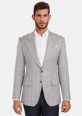 French Gray Checked Ellis Jacket - SARTORO