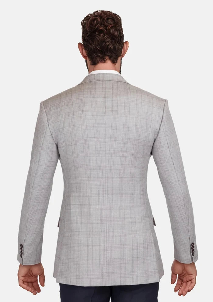 French Gray Checked Ellis Jacket - SARTORO