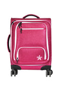 Fuchsia Dream Luggage with White Zipper