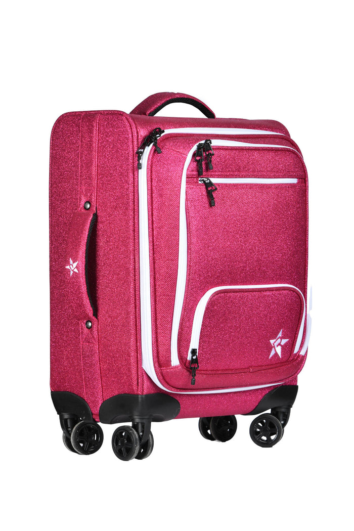 Fuchsia Dream Luggage with White Zipper