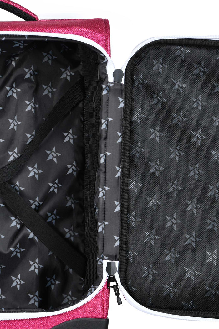 Fuchsia Dream Luggage with White Zipper