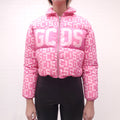 GCDS PINK PUFFER LOGO JACKET - SIZE XXS