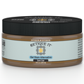 Retique It Gel Stain in Dark Oak showing the smooth application and rich wood finish on a surface.