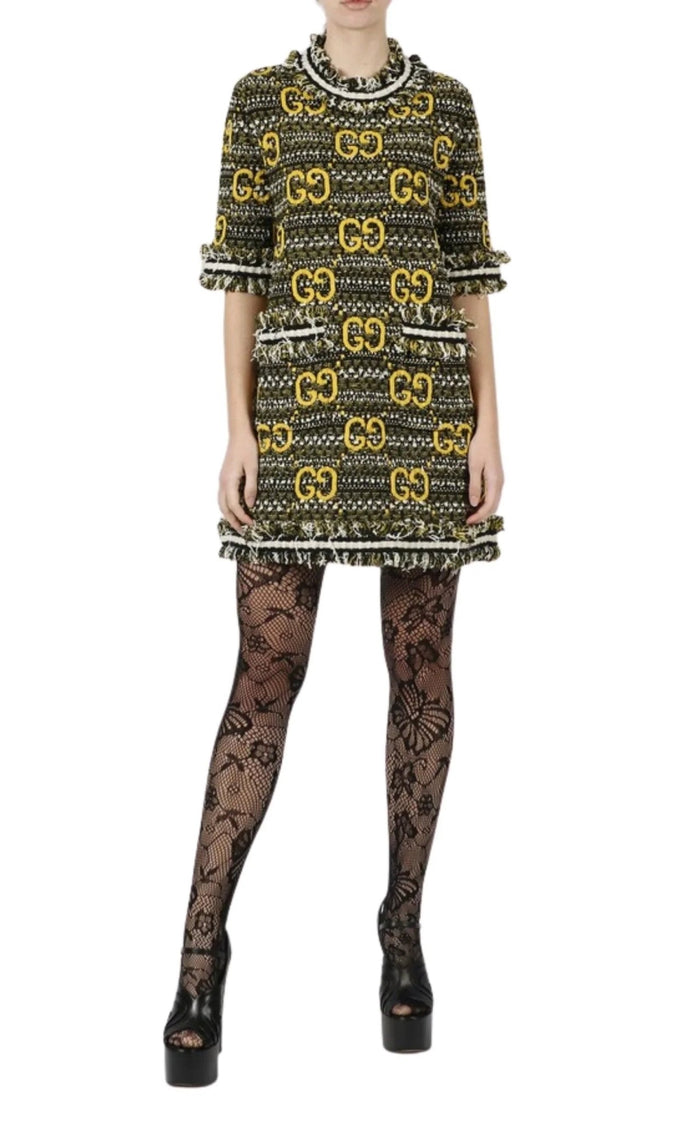 Gucci GG Tweed and Lamé Dress - Runway Catalog