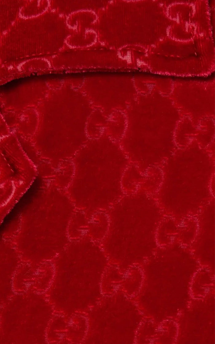 Gucci GG Velvet Devoré Wide - Leg Pants - Runway Catalog