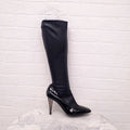 GIUSEPPE ZANOTTI LEATHER CALF BOOTS WITH PATENT DETAIL - SIZE 36.5