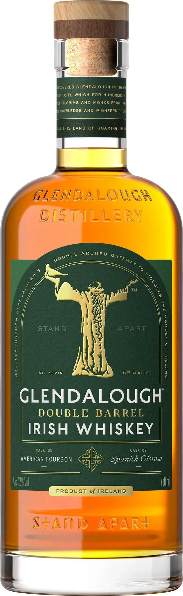 Glendalough Double Barrel Single Grain Irish Whiskey- 750ml