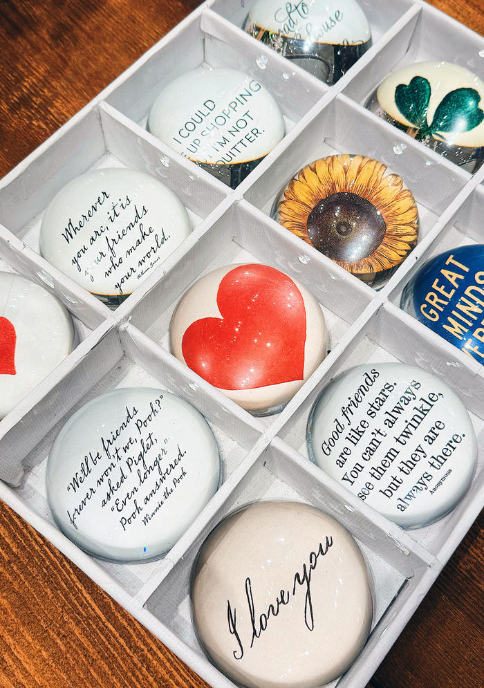 Go Confidently Crystal Dome Paperweight - Ben's Garden