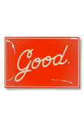 Good Script Decoupage Glass Tray - Ben's Garden