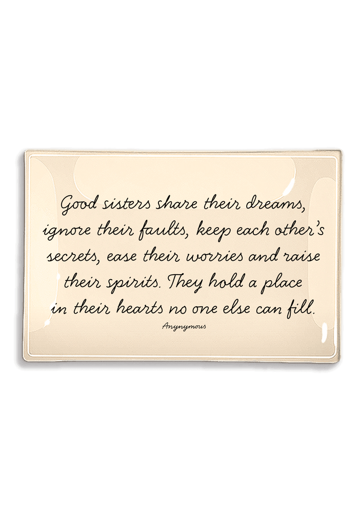 Good Sisters Share Their Dreams Decoupage Glass Tray - Ben's Garden