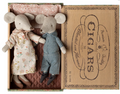 grandma and grandpa mice in cigarbox