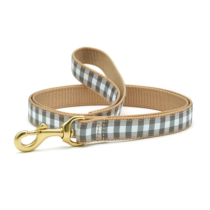 Gray Buffalo Check Dog Collar