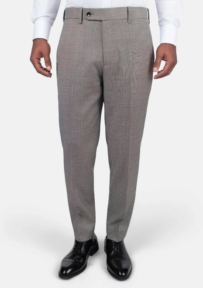 Grey Houndstooth Pants - SARTORO