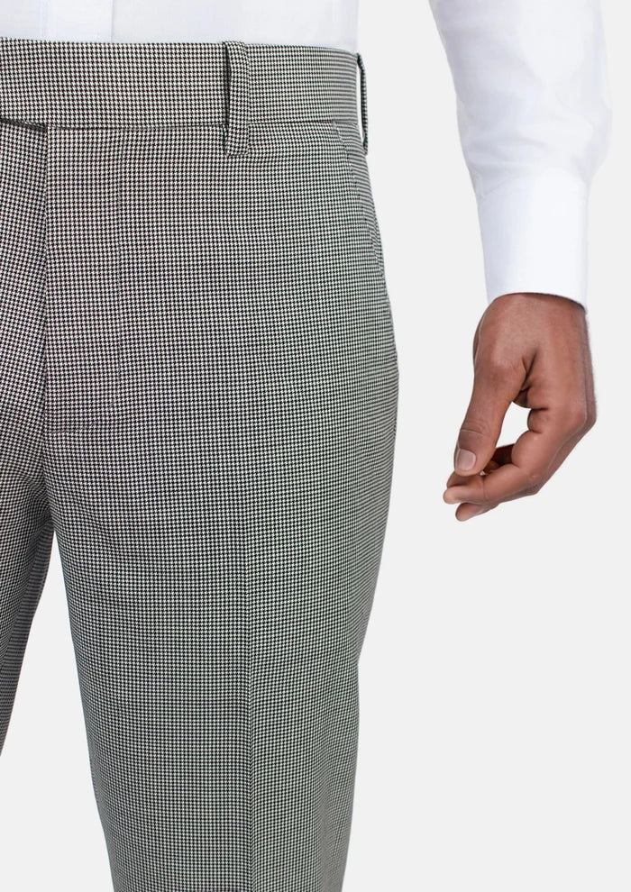 Grey Houndstooth Pants - SARTORO