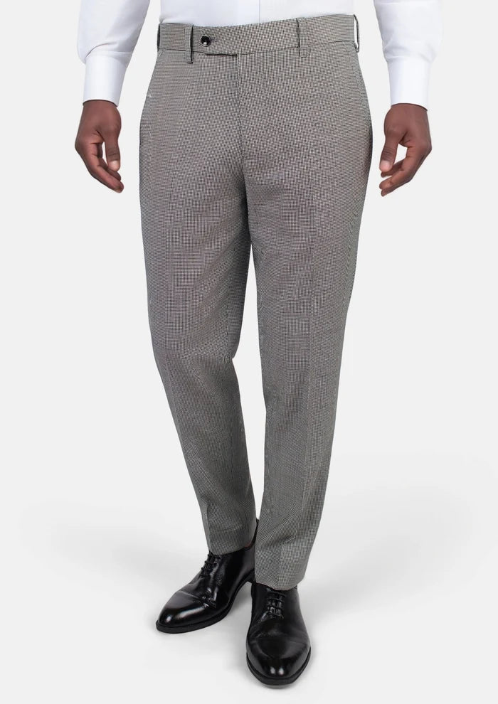 Grey Houndstooth Pants - SARTORO