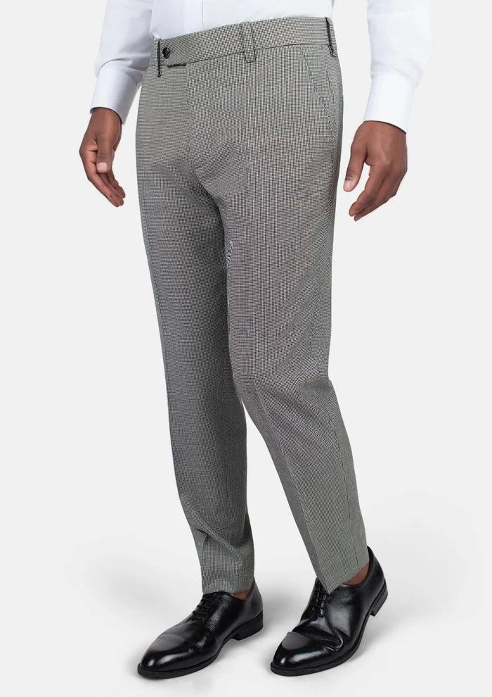 Grey Houndstooth Pants - SARTORO
