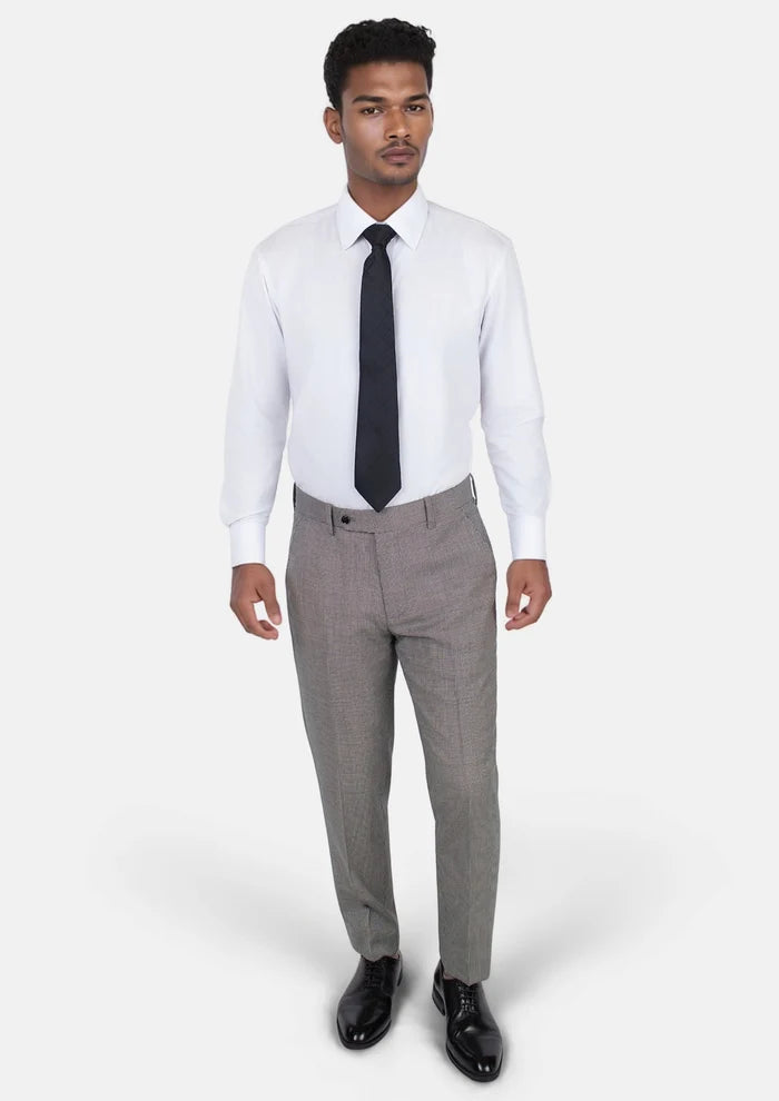 Grey Houndstooth Pants - SARTORO