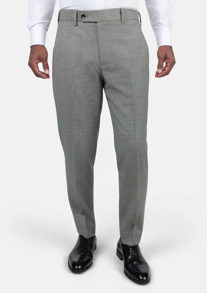 Grey Houndstooth Pants - SARTORO