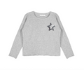 Grey Long Sleeve Sequin Star Top