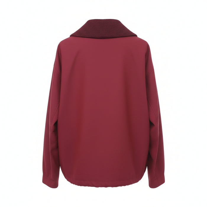 GUCCI BURGUNDY WINDBREAKER WITH LOGO - SIZE 42