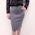 GUCCI GREY KNIT SKIRT WITH ELASTIC WAIST - SIZE XS