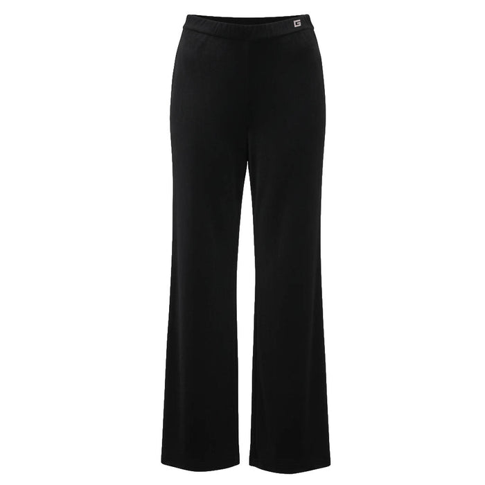 GUCCI VELOUR TROUSERS WITH GG CRYSTAL LOGO - SIZE M