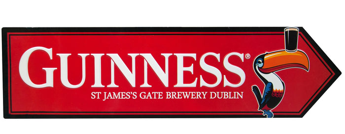 Guinness Metallic Red Toucan Road Sign