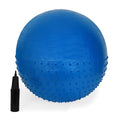 HALF MASSAGE GYM BALL WITH FOOT PUMP QJ-BALL007 65CM-BLUE