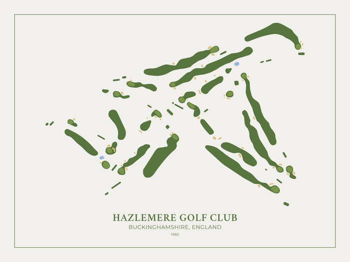 Hazlemere Golf Club: Modern Golf Course Map