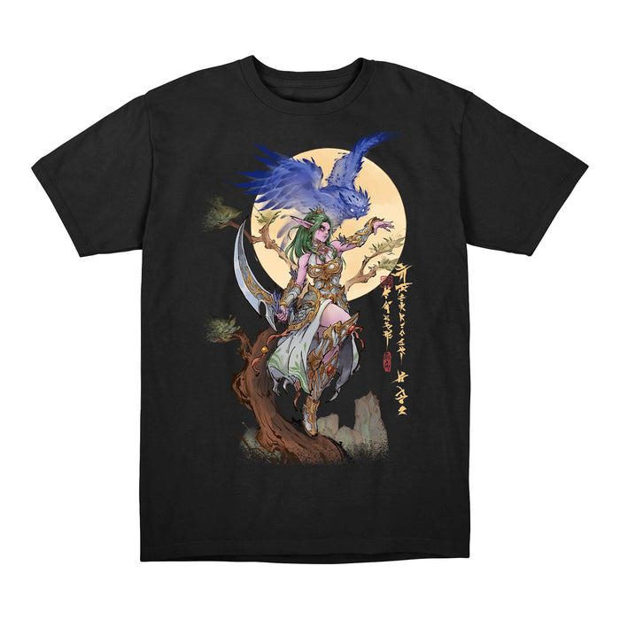 Hearthstone Tyrande T-Shirt - Front View Black Version