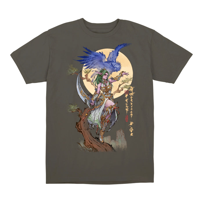 Hearthstone Tyrande T-Shirt - Front View Grey Version