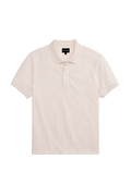 Front view of Heavyweight Slub Polo in Froth