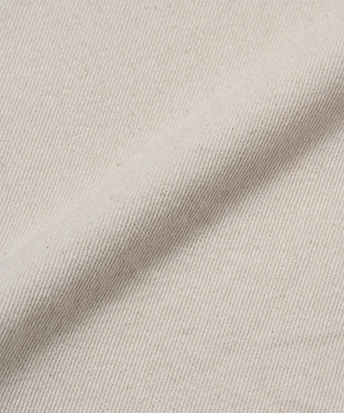 Natural colored colored Gramicci Hemp Denim Pants fabric swatch.