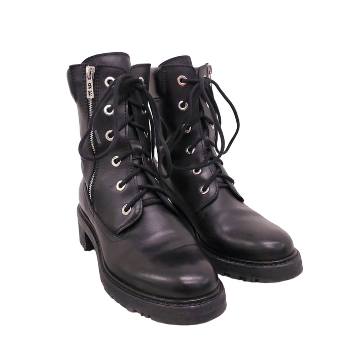 HERMÈS BLACK MOTO BOOTS - SIZE 38