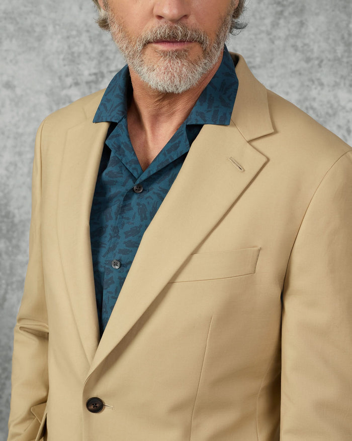 Hills Cotton Stretch Blazer Tan
