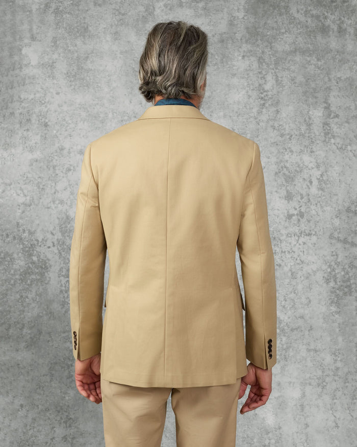 Hills Cotton Stretch Blazer Tan