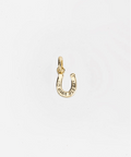 Gold horseshoe charm on a white background #color_gold