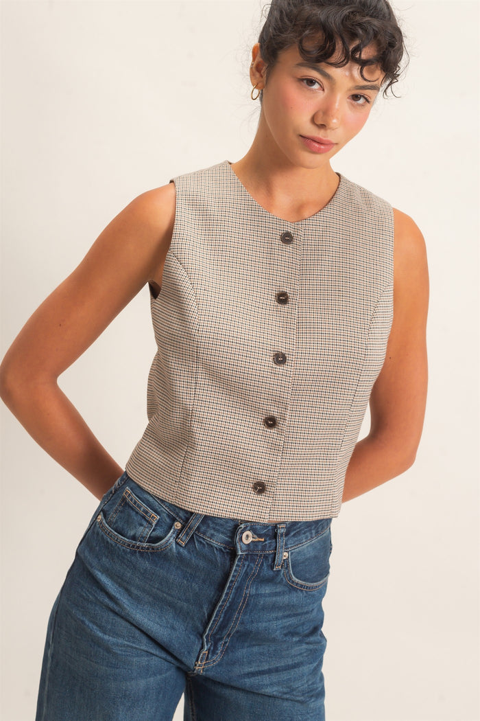 Houndstooth Vest