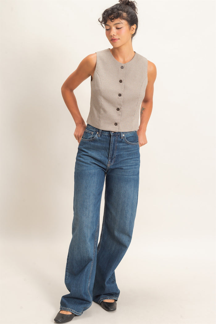 Houndstooth Vest