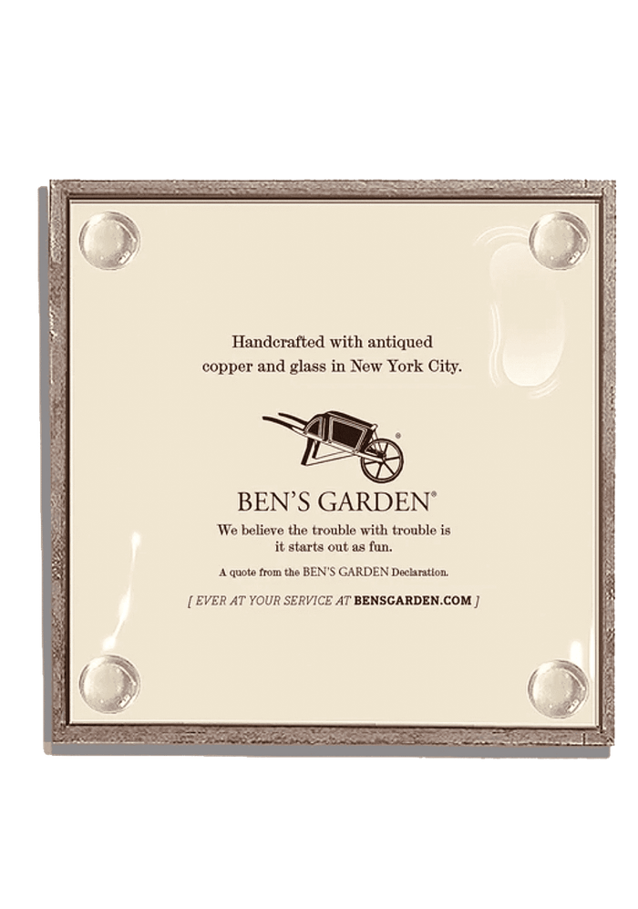 I Choose My Friends Copper & Glass Coasters, Set of 4 - Ben's Garden