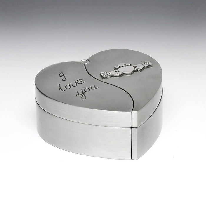I Love You Pewter Jewelry Box