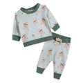 Ice Skaters Bear Baby Sweatshirt & Pants Set (Organic Cotton Fleece)