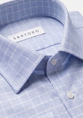 Icy Blue Grid Shirt - SARTORO