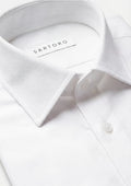 Icy White Diamond Weave Shirt - SARTORO