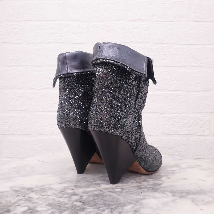 ISABEL MARANT GLITTER BOOTS - SIZE 39