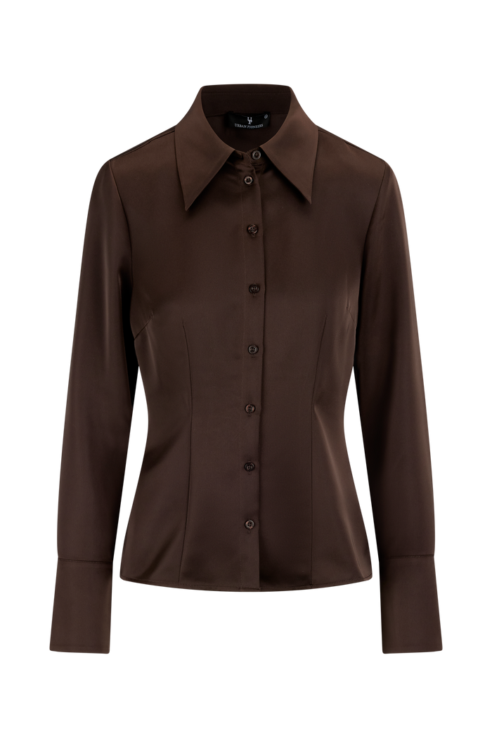 Urban Pioneers Female Jacinda Shirt BLOUSE BLACK COFFEE