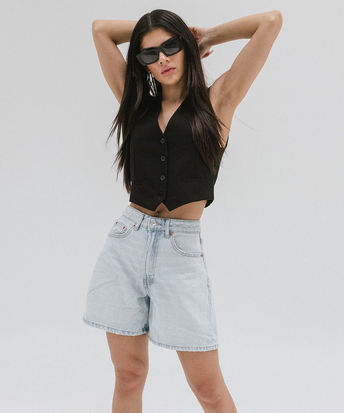 Jackie Rectangle Sunglasses - GIGI PIP #color_black